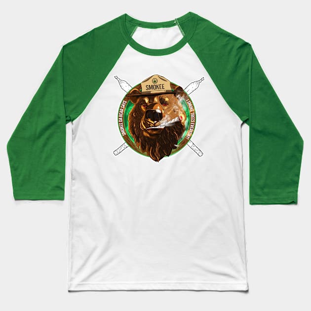 Smokee Da Bear! Baseball T-Shirt by dmlofton702